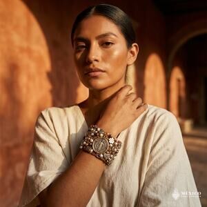 Mexican protetion bracelet charms SAN BENITO one of a kind